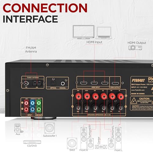 1000 Watt Bluetooth Stereo Amplifier N79248