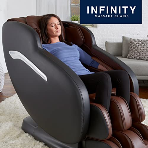 Full Body Zero Gravity Massage Chair Air Compression Lumbar Heat Black with Brown H906965
