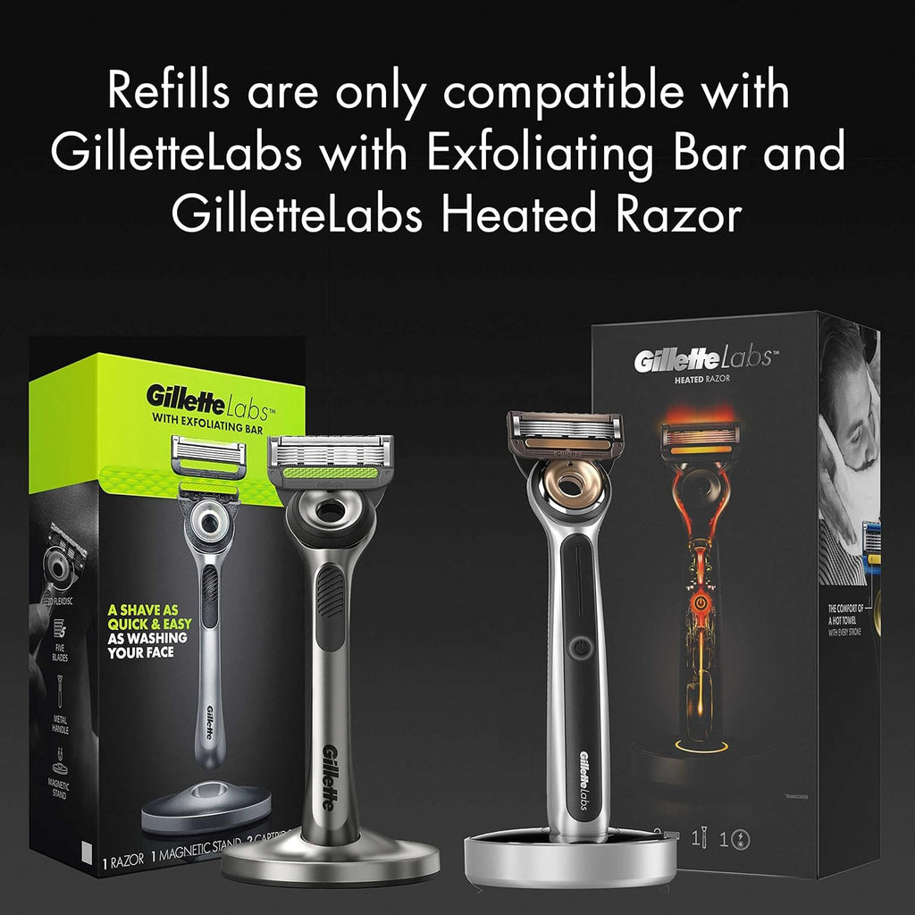 Razors with Exfoliating Bar, Shaving Kit, Includes 1 Handle, 4 Razor Blade Refills, 1 Premium Magnetic Stand A215543