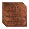 4 Decorative Vinyl 2ft x 2ft Lay in Ceiling Tile in Moonstone Copper (5 Pack) P793966