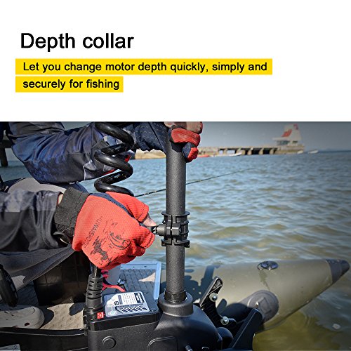 Black 12V 55LBS 48inch Bow Mount Trolling Motor with Remote Control L30099