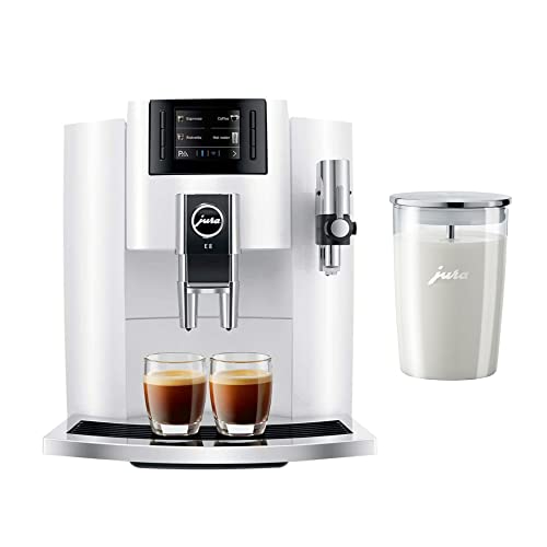 Piano White Automatic Espresso Machine with Glass Milk Container L866969