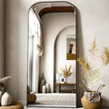 56x21 Inch Full Length Mirror with Aluminum Frame, Black T17478