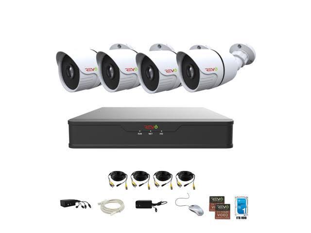 8-Channel 1080p 1TB Smart DVR Security Camera System with 4 Wired IR Bullet Cameras S142874