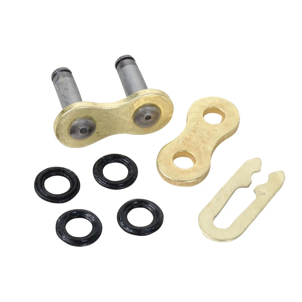 520 X 114 Gold Plated X-Ring Motorbike Chain with Master Link J4291