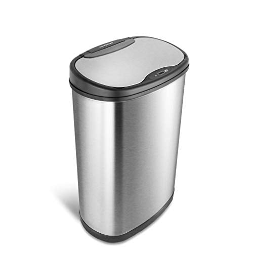 Stainless Steel Motion Sensor Trash Can, 50liters, Silver C12106