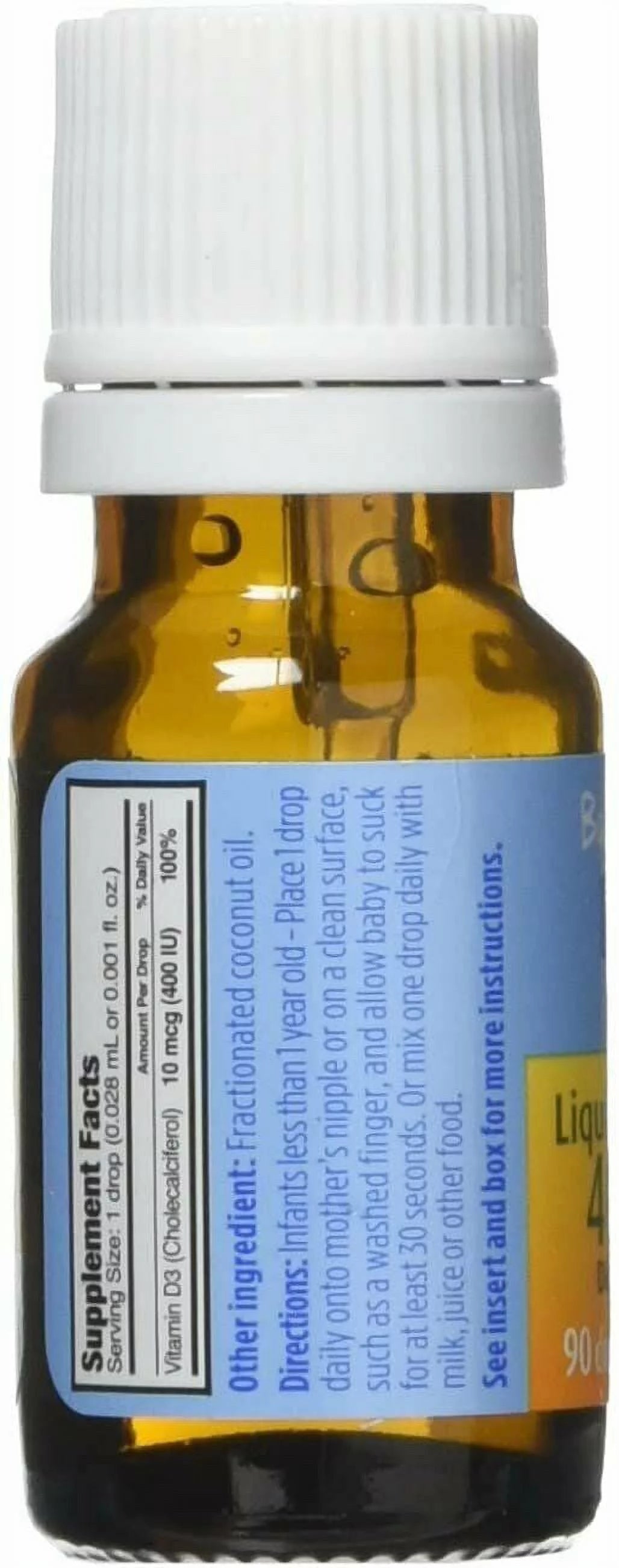 Baby Liquid Vitamin D3 400 IU 2.5 oz (90 drops) Pack of 2 P9257