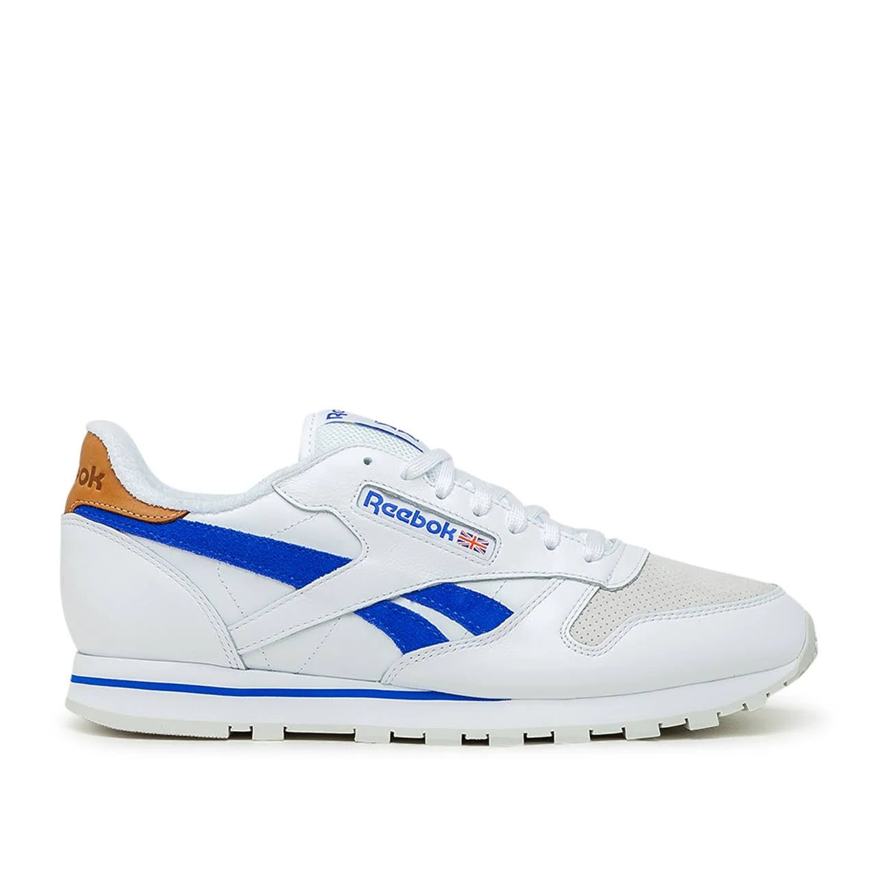 White Blue Leather Shoes P1022