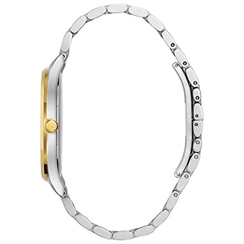 Men's Classic Stainless Steel Watch with Diamonds and Day Date F24319