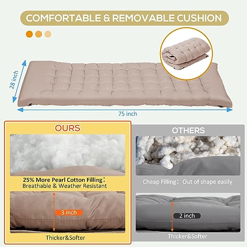 Grey Wide Folding Camping Cot with Pillow & Extra Thick Matress K99286
