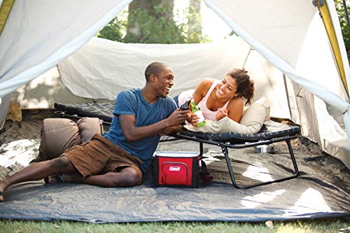 Folding Steel Camp Cot with Mattress Pad L505456