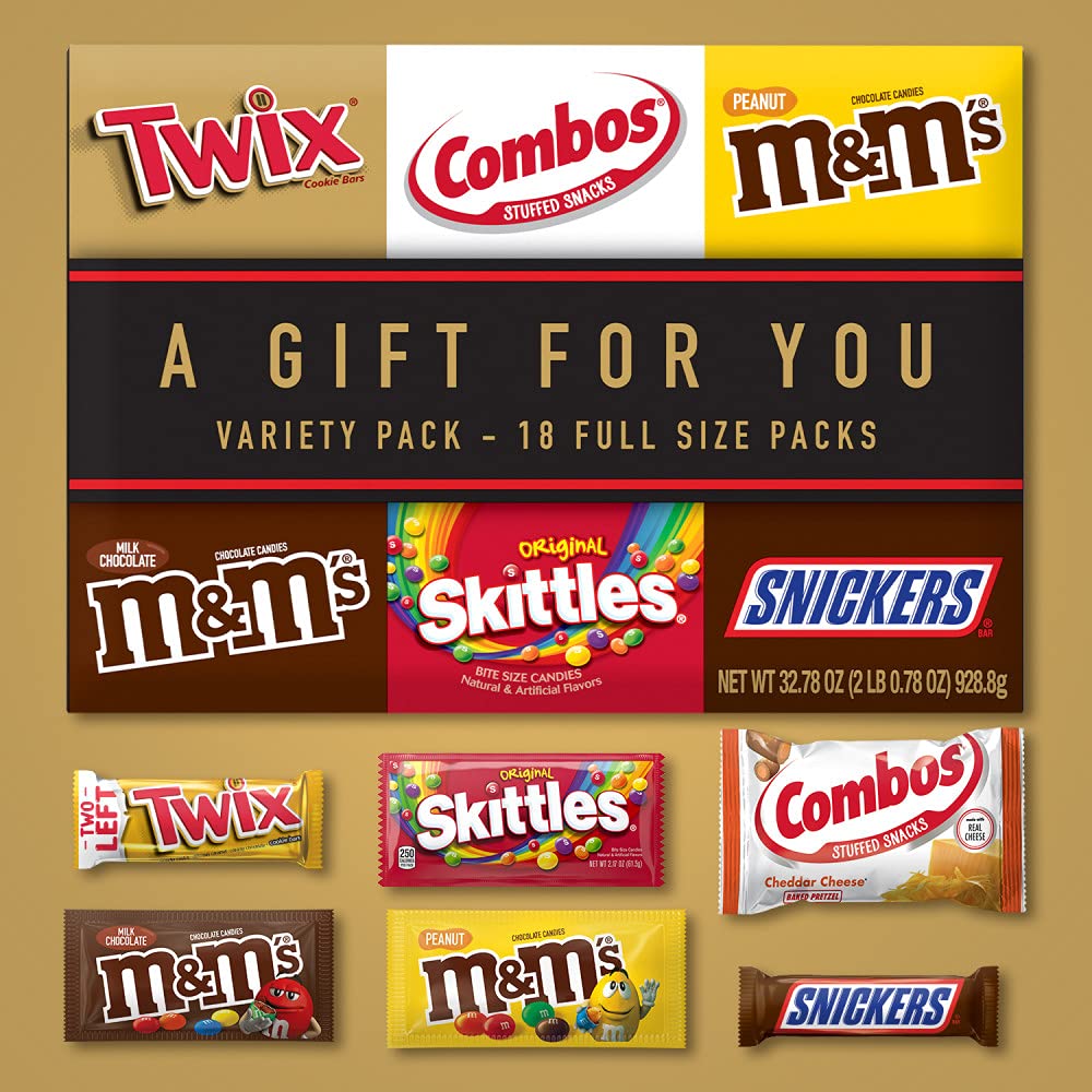 18 Full Size Candy Bars Gift Box, 2.78 pounds N802