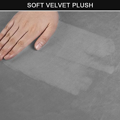 4-Pieces Velvet Recliner Chair Cover with Pocket H93831