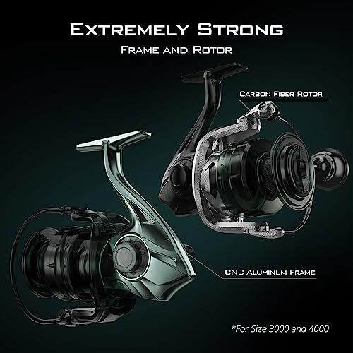 Saltwater Spinning Reel - IPX6 Waterproof - 55LBs Max Drag - 6.2:1 High Speed - CNC Aluminum Body L146733