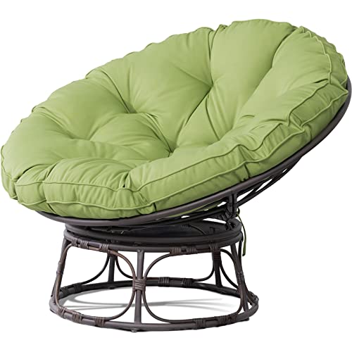 Navy Wicker Papasan Chair with Cushion and Frame N6986