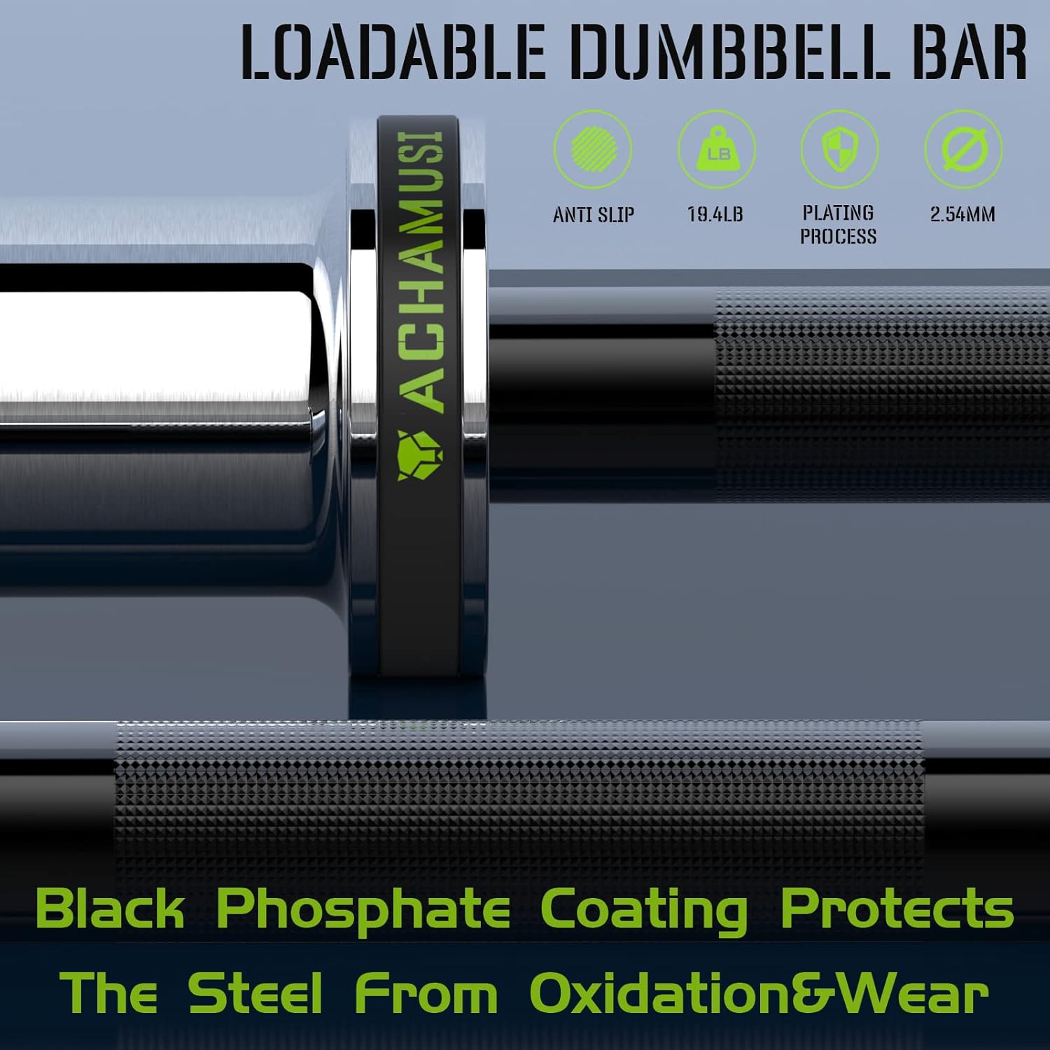 16" Loadable Dumbbell Bar Pair for 2” Weight Plates G216