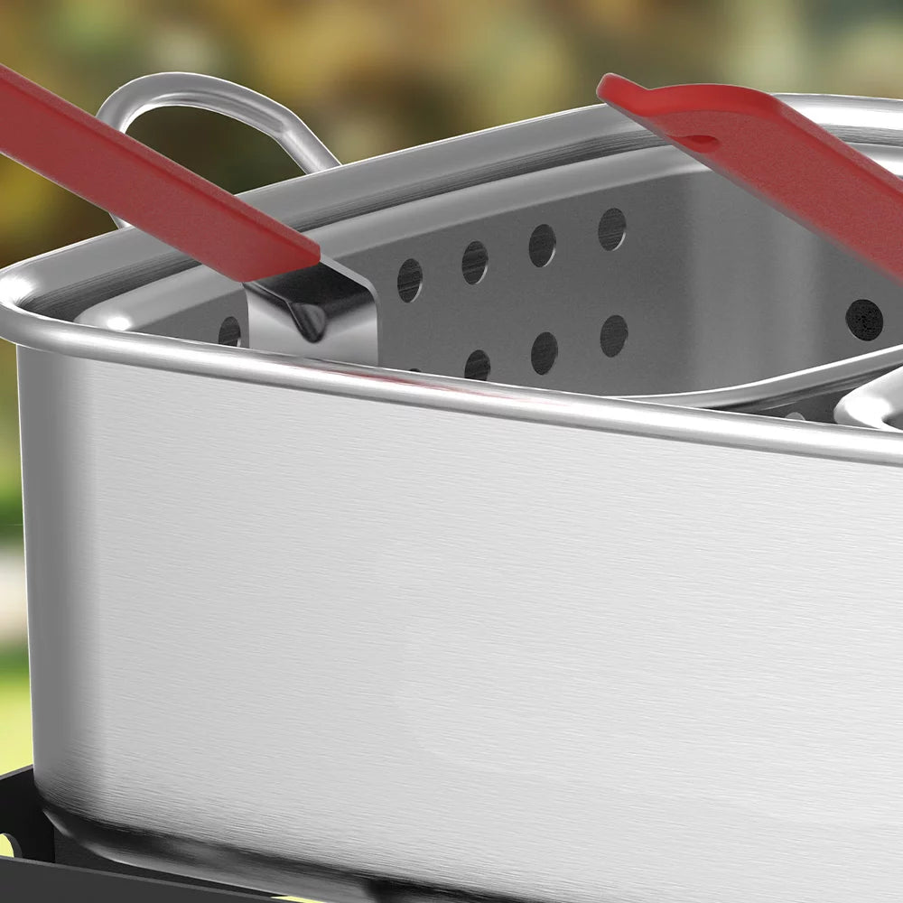 18 Qt Aluminum Fish Fryer with Double Basket U941957