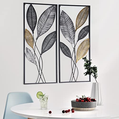 Metal Wall Decor Set of 2, 14" W x 35" H I13375