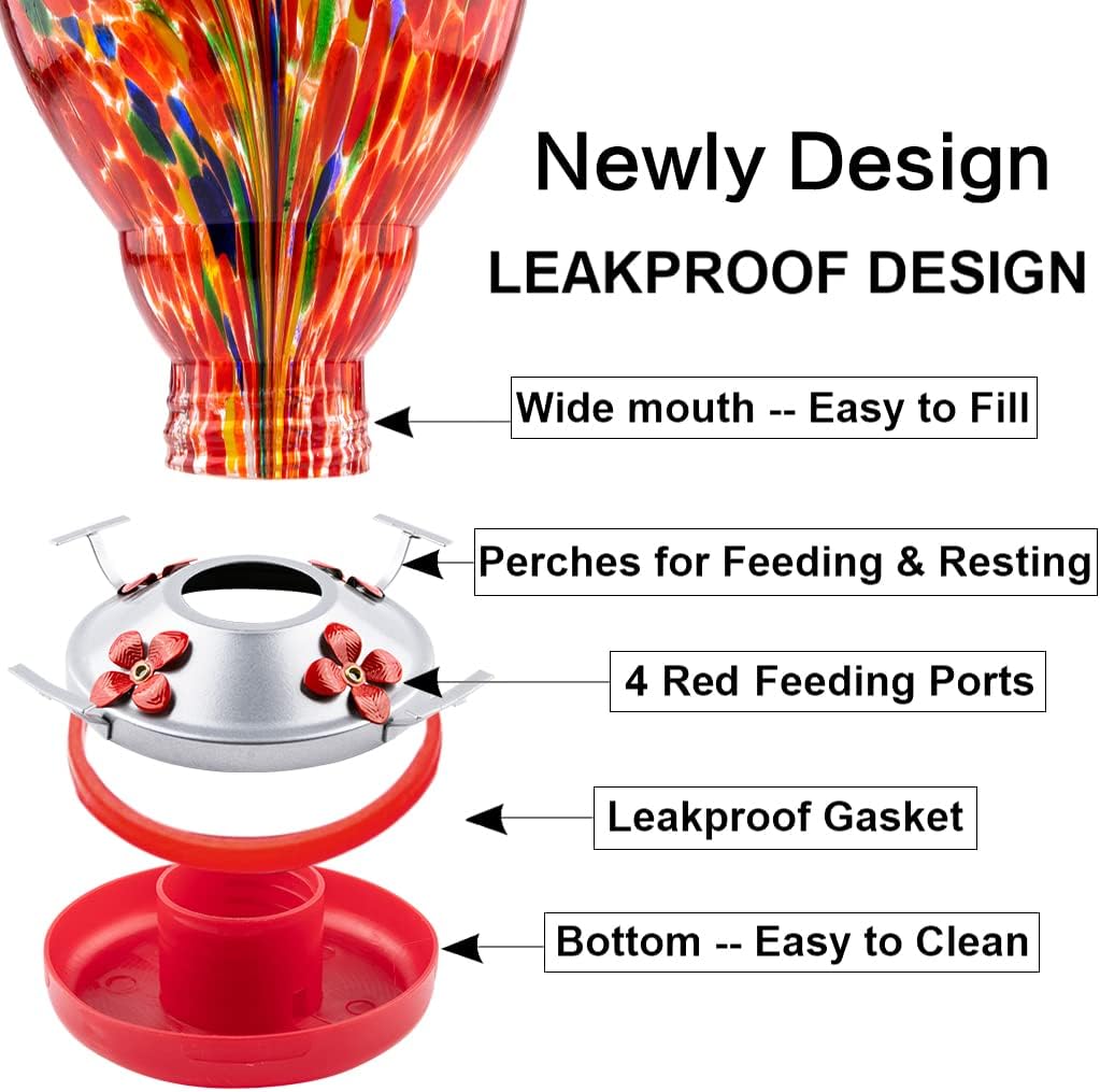 6 Pack Hummingbird Feeder Bottom Replacement Parts Base Set F20687