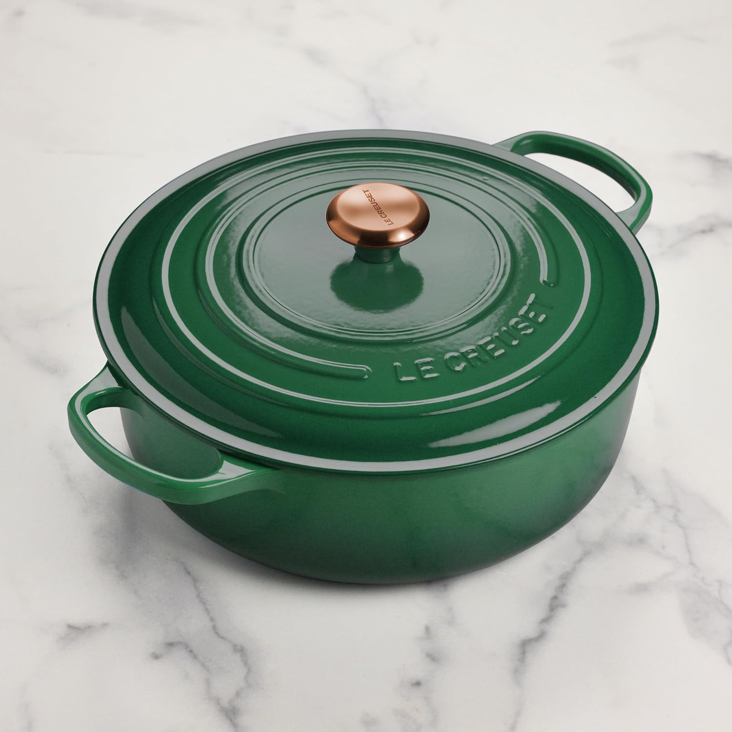 6.75-quart Enameled Cast Iron Round Wide Oven with Copper Knob F688455