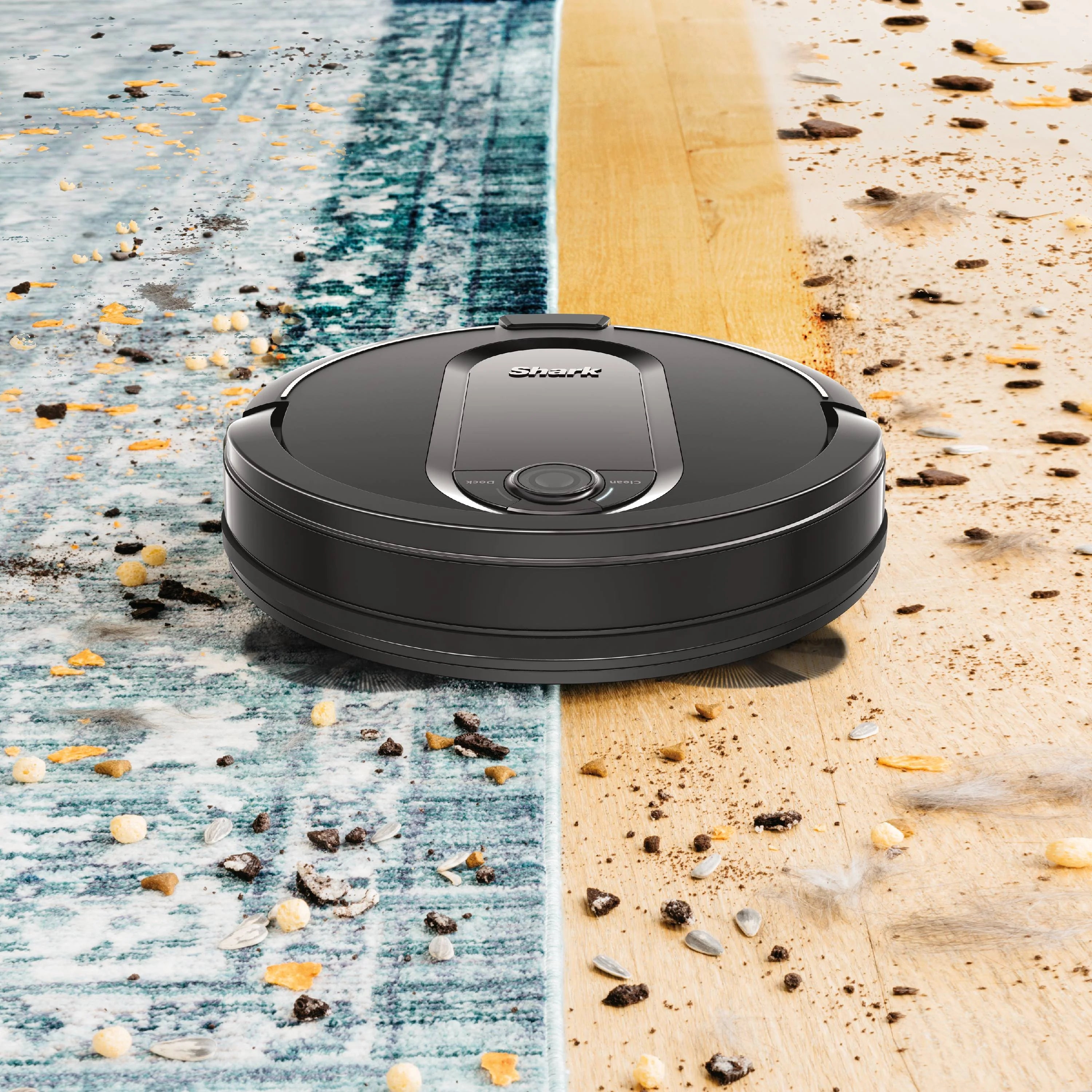 Black Robot Vacuum Cleaner with Self Empty Charger Base D123