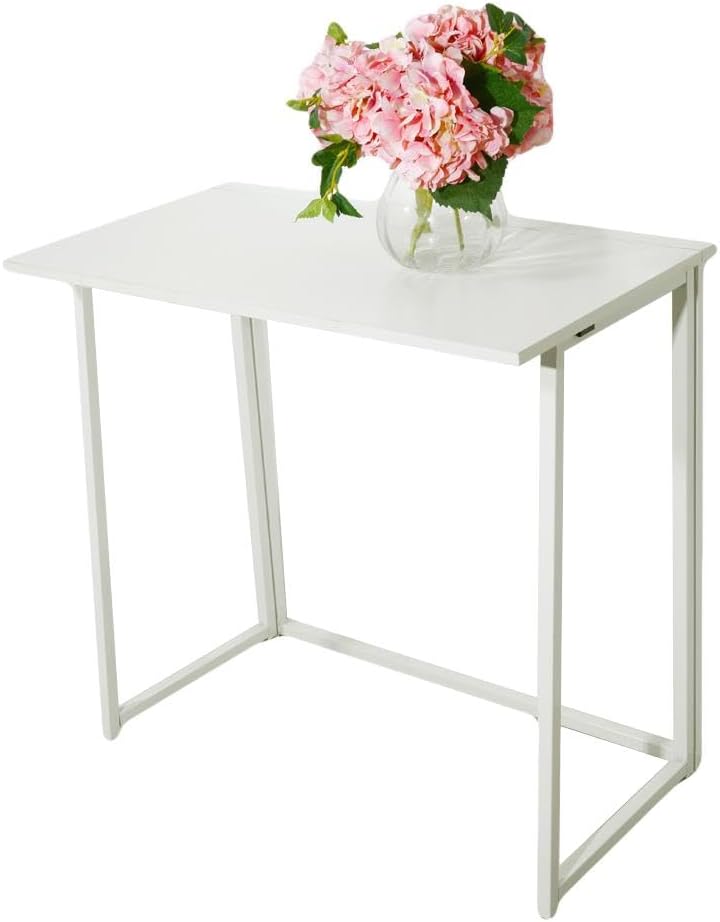 White Compact Folding Computer Desk H100693