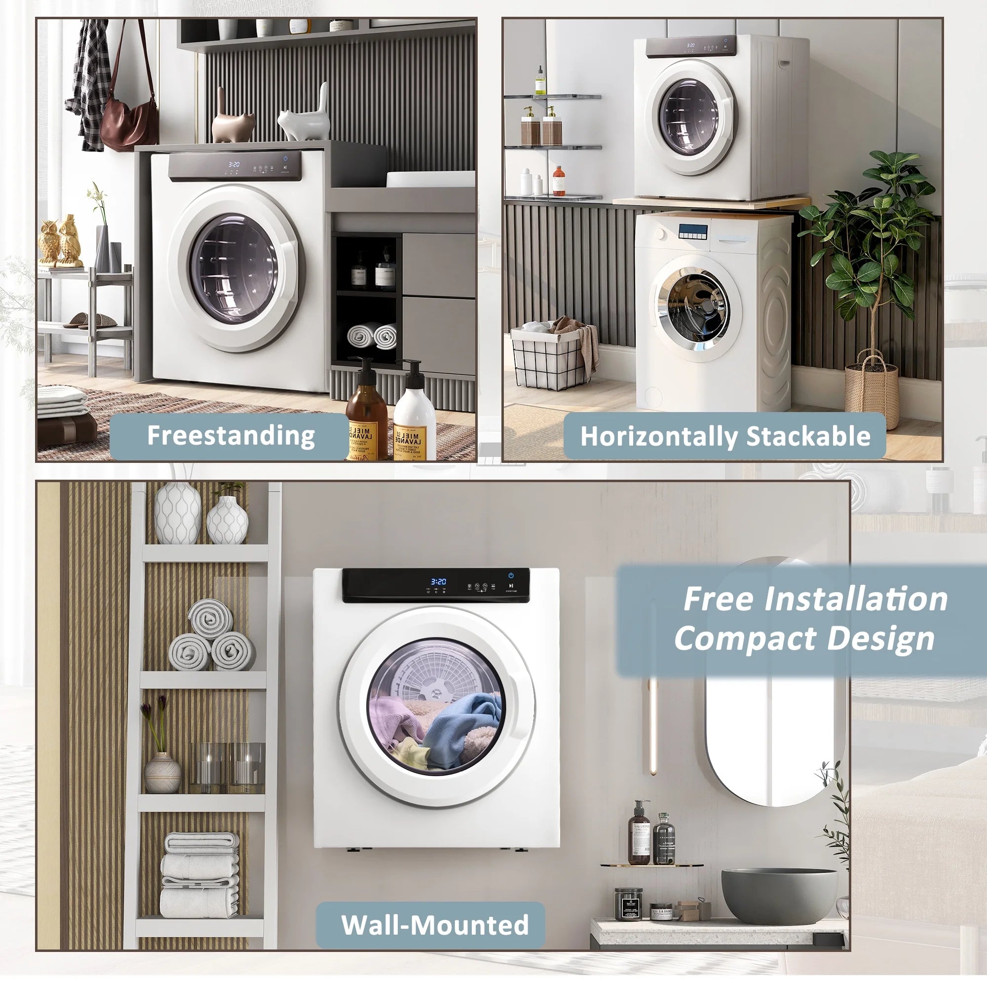 Electric Portable Clothes Dryer with Stainless Steel Tub S98986