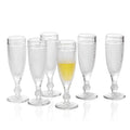 5.1 oz Set of 6 Clear Glass Champagne Flutes Y764703