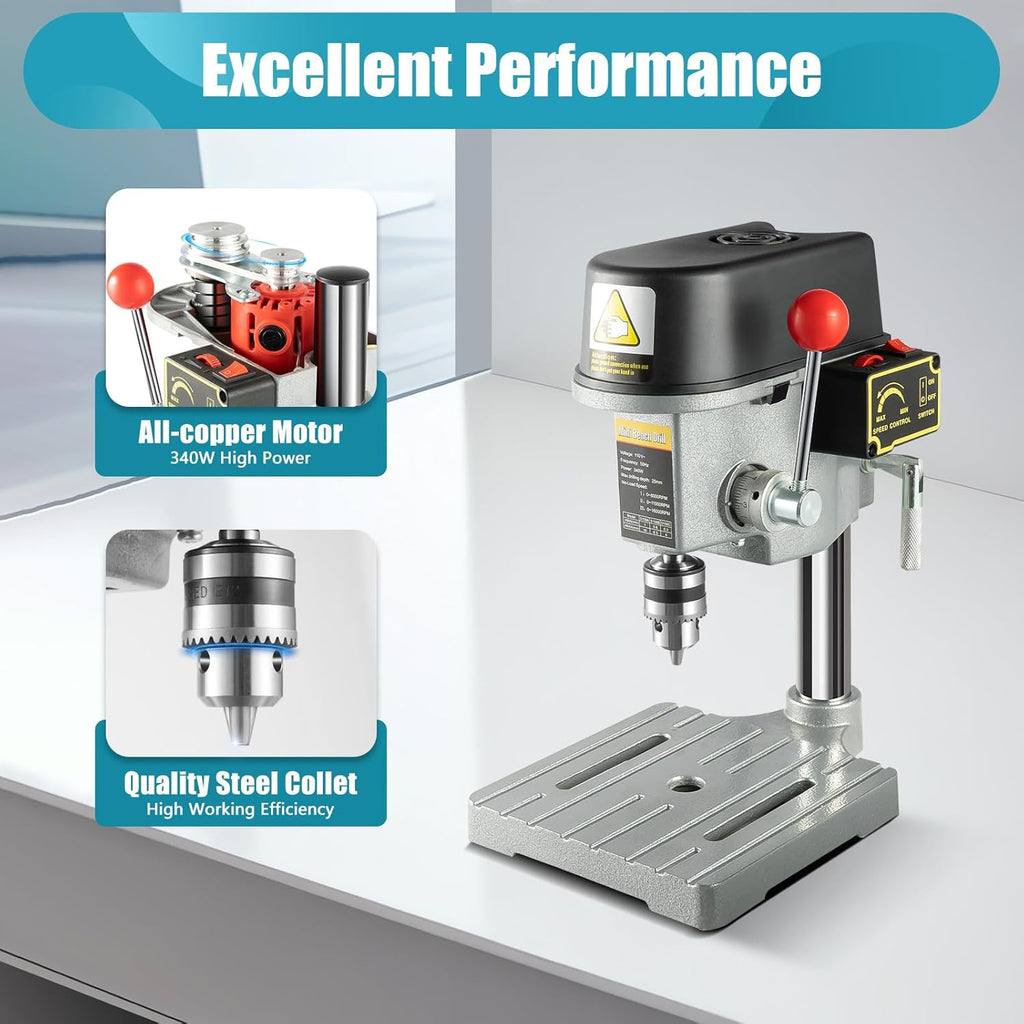 3-Speed Adjustable Benchtop Drill Press S362363