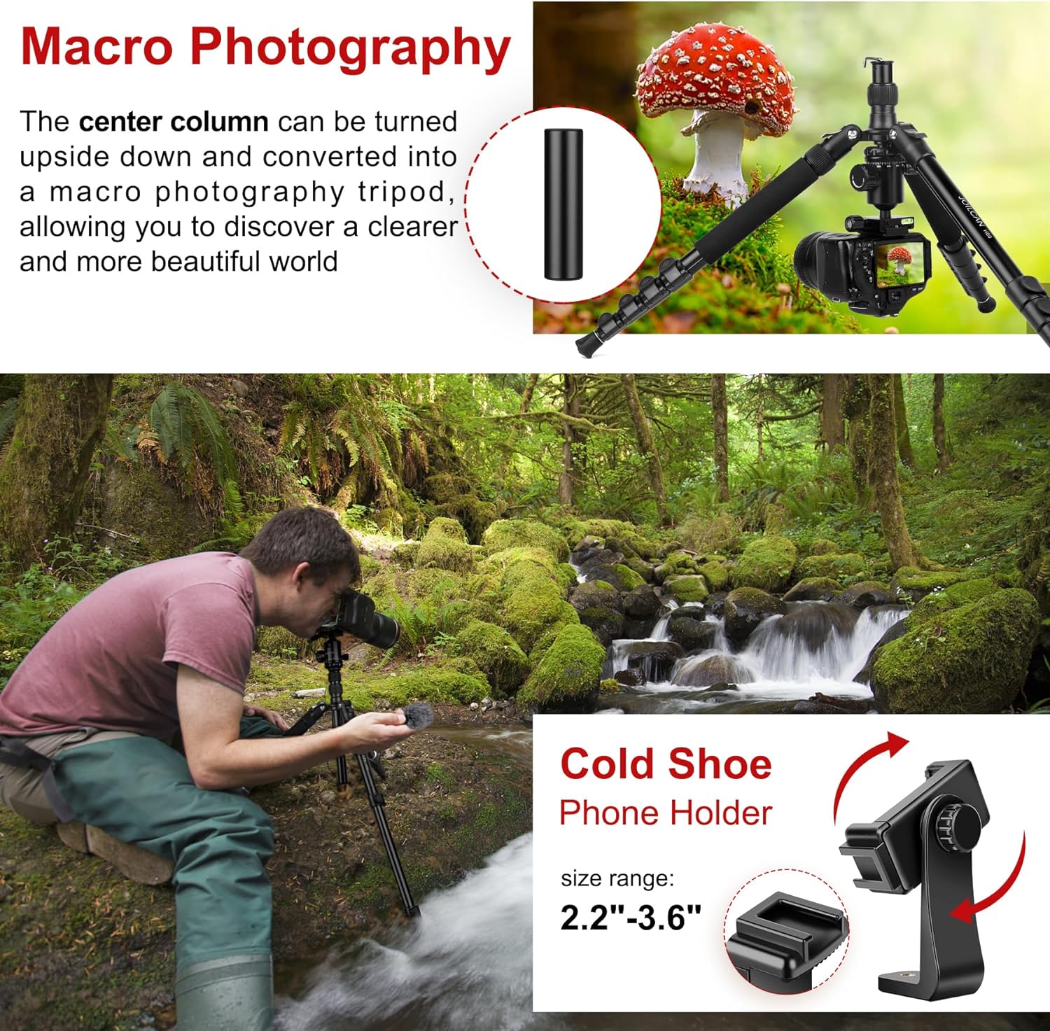 81" Heavy Duty Travel Tripod Black D26541