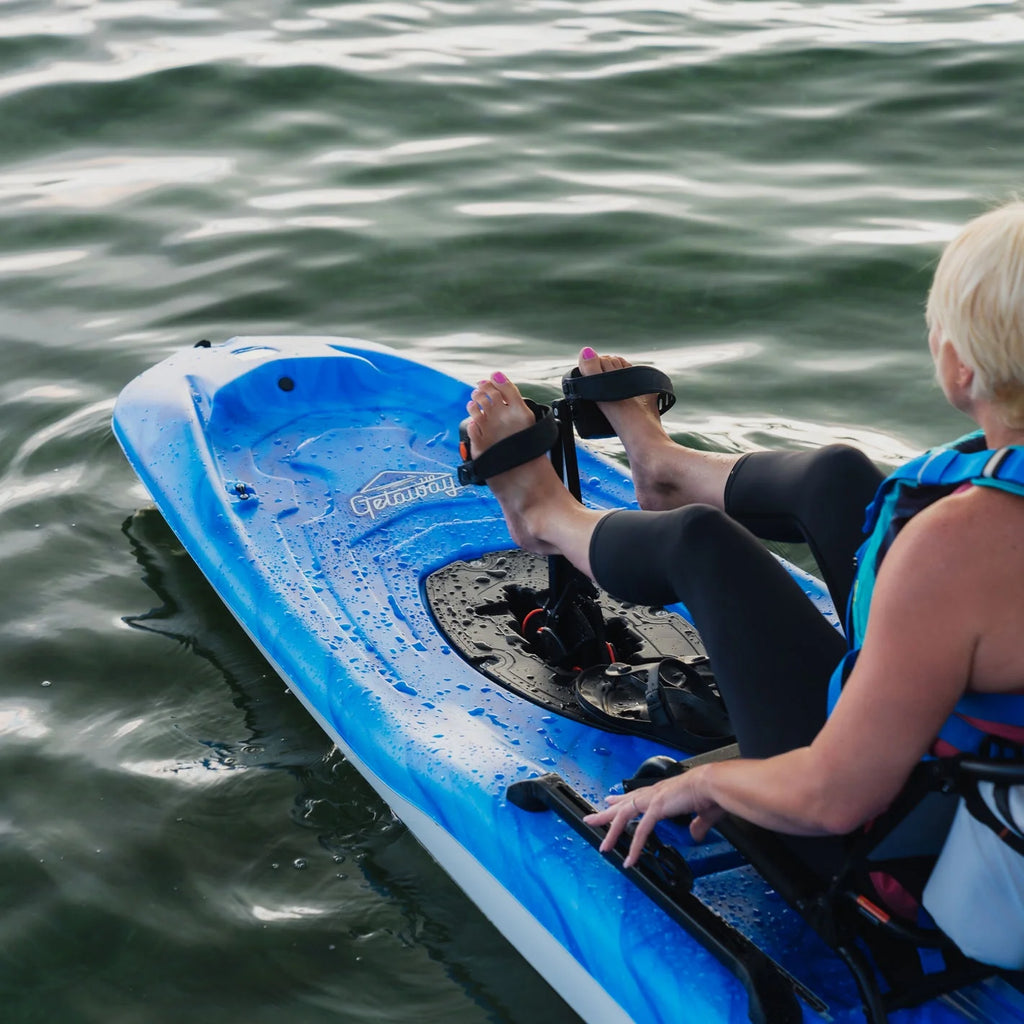 Sit-on-Top Recreational Pedal Kayak - 10 ft - Vapor Deep Blue/White V29004