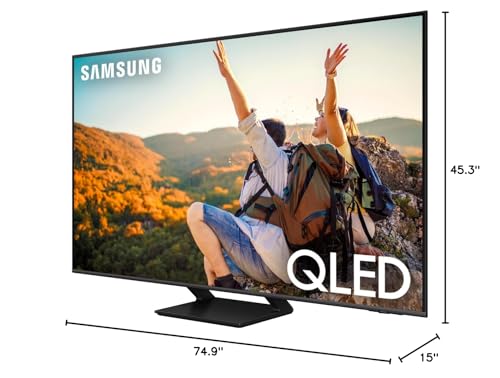 85 Inch QLED 4K Smart TV with 2.5m Premium Braided 8K HDMI Cable D423