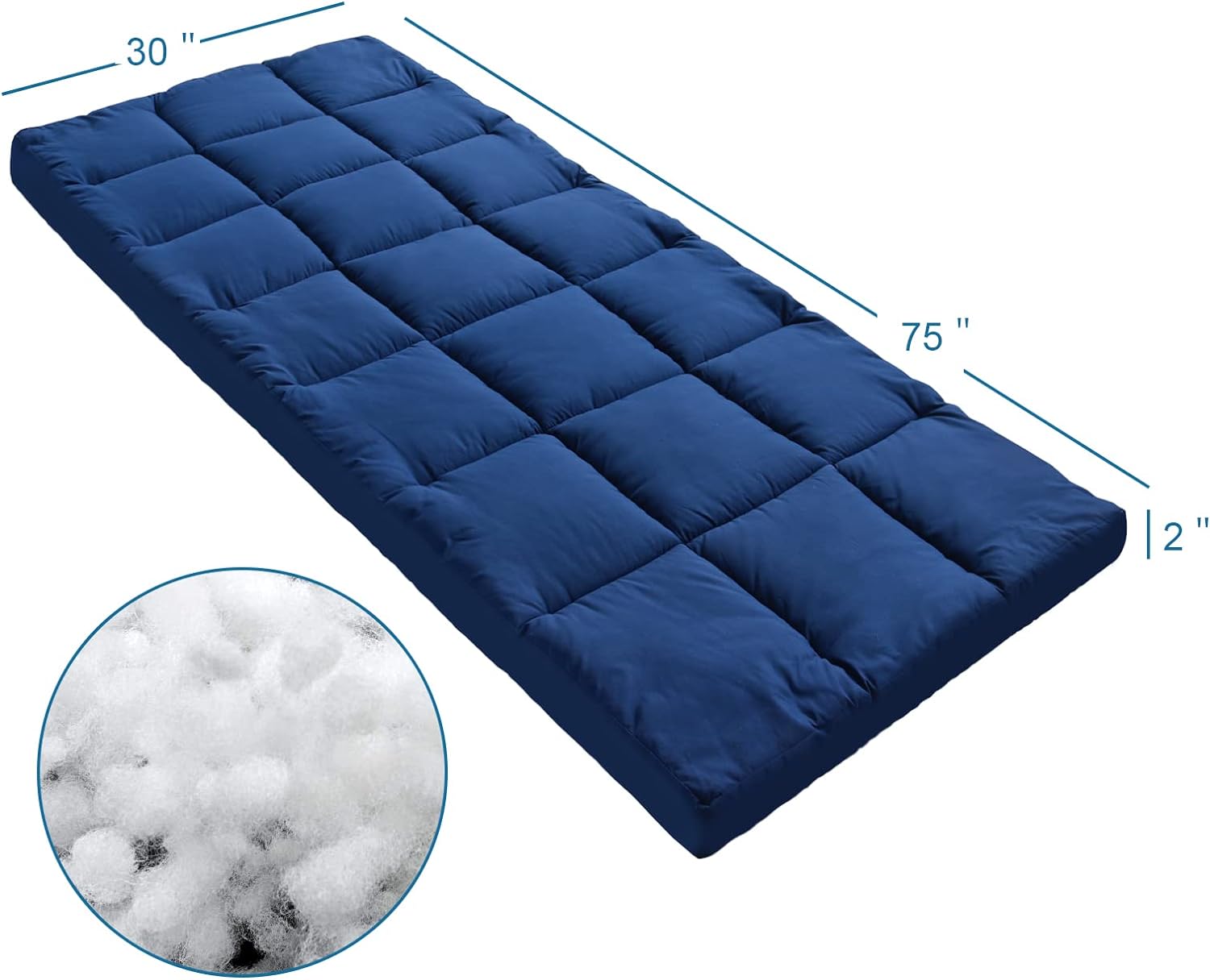 Navy Cot Mattress Topper 2 Pack K705