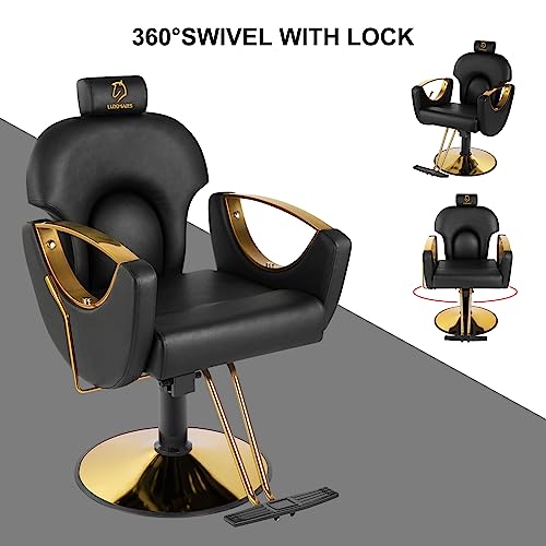 Pink Hydraulic Reclining Barber Chair T86113