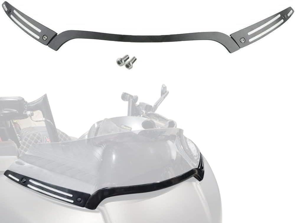 Black Split Windshield Side Trim Center Trim Kit for Harley Touring Road Glide Models Z2472