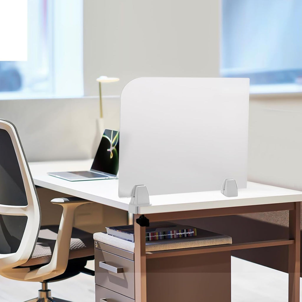 Frosted Acrylic Desk Privacy Panels, 17'' W x 18'' H R9673