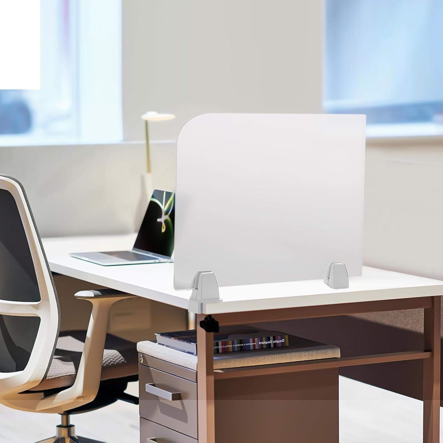 Frosted Acrylic Desk Privacy Panels, 17'' W x 18'' H R9673