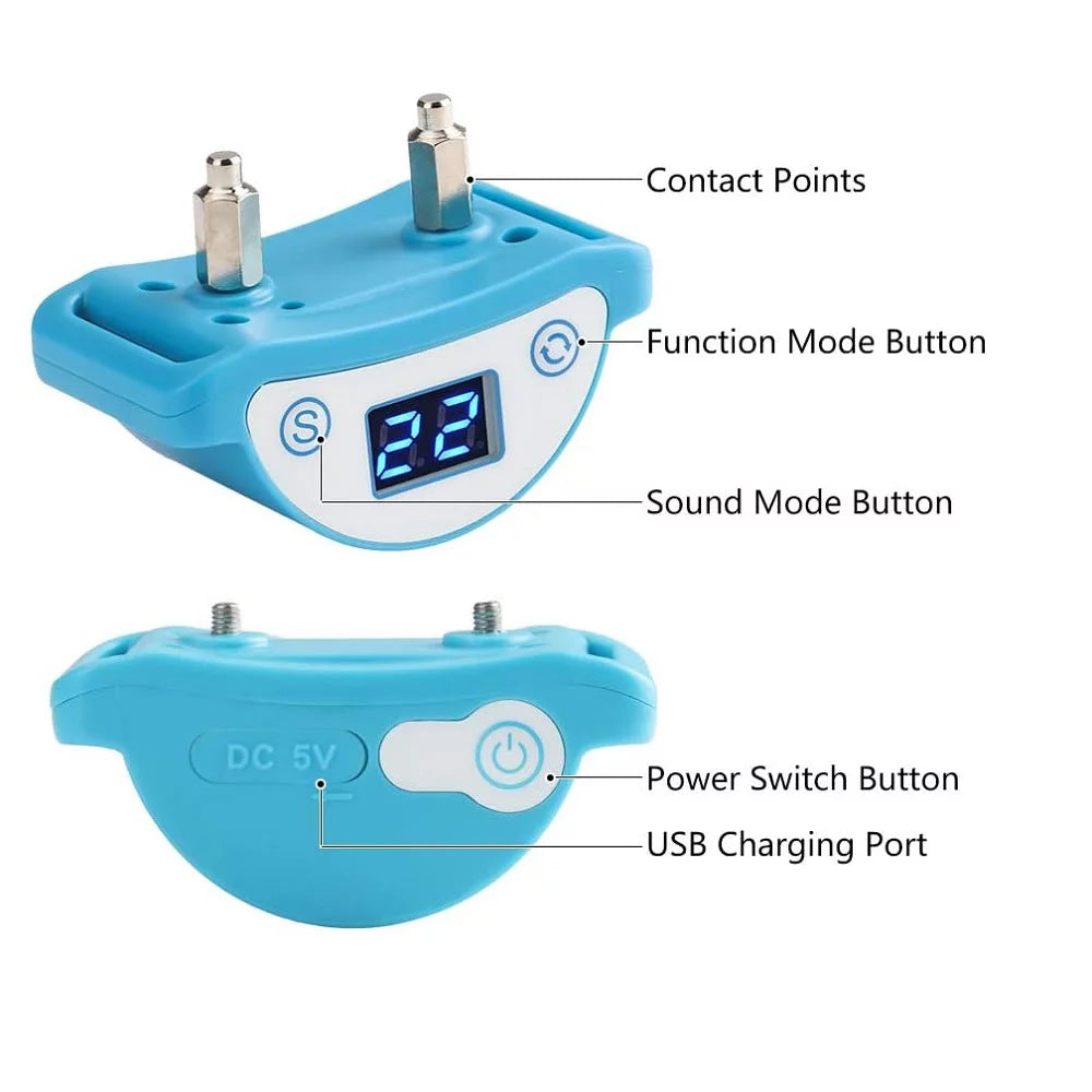 Cat Shock Collar with Sound Vibrate and Shock 3 Working Modes Waterproof Rechargeable Q5108