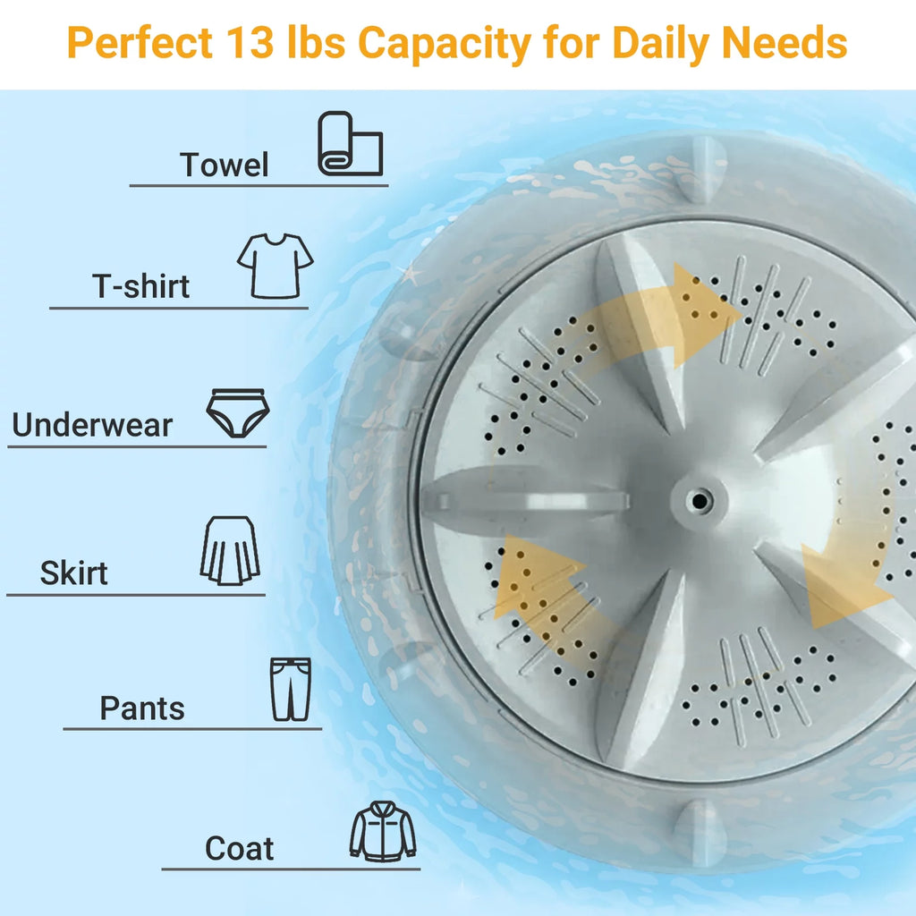 13lbs Portable Washing Machine with Spin Dryer N92488