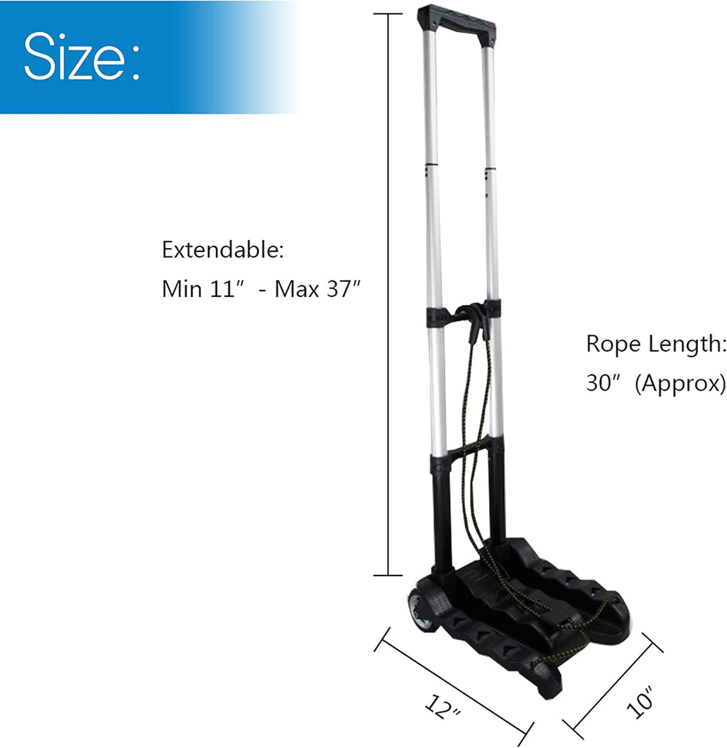 Black Aluminum Folding Luggage Cart N78662
