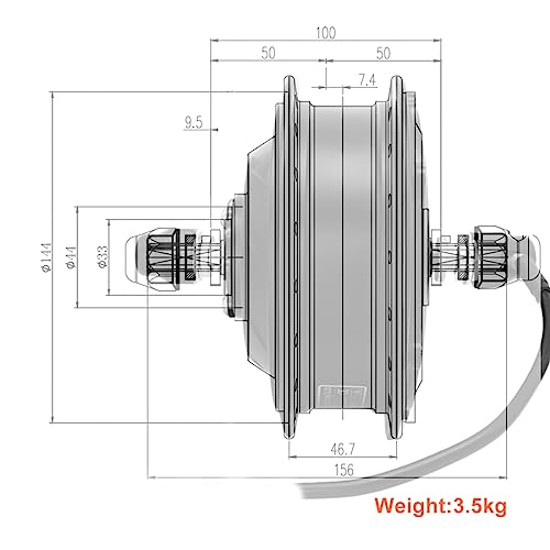 36V 350W 48V 500W Brushless Gear Hub Motor Kit B197885