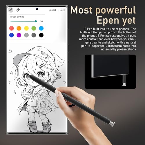 White 6.8" 6GB+256GB Unlocked Smartphone T2440