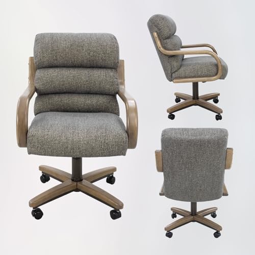 2 Set of Caster Swivel Tilt Dinning Chairs with Metal Frame R439189