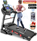 Portable Folding Treadmill 300 LB Capacity 15-Level Auto Incline W12665