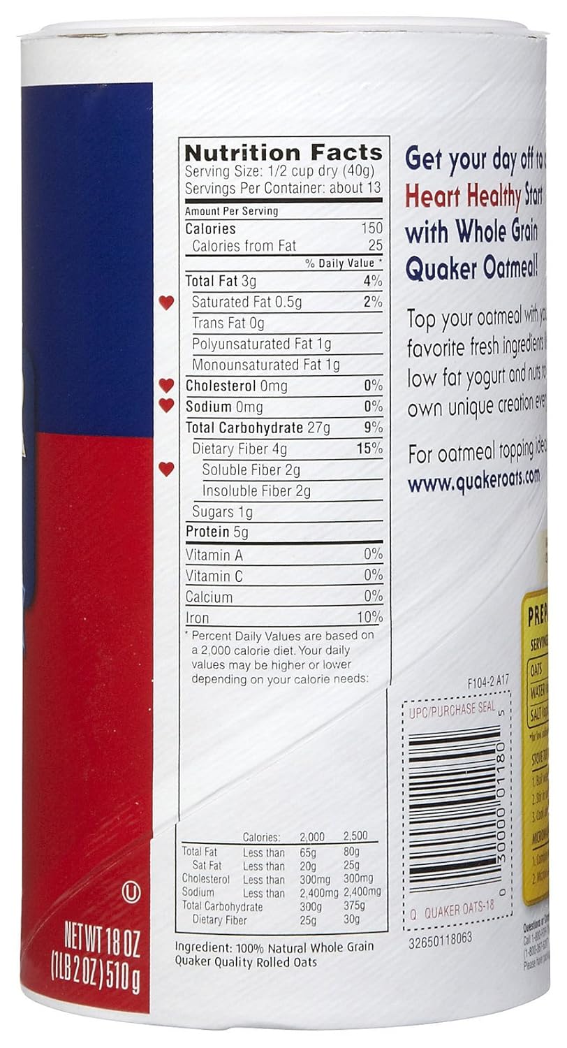 Standard Oatmeal Quick - 18 oz - 2 pk D27545