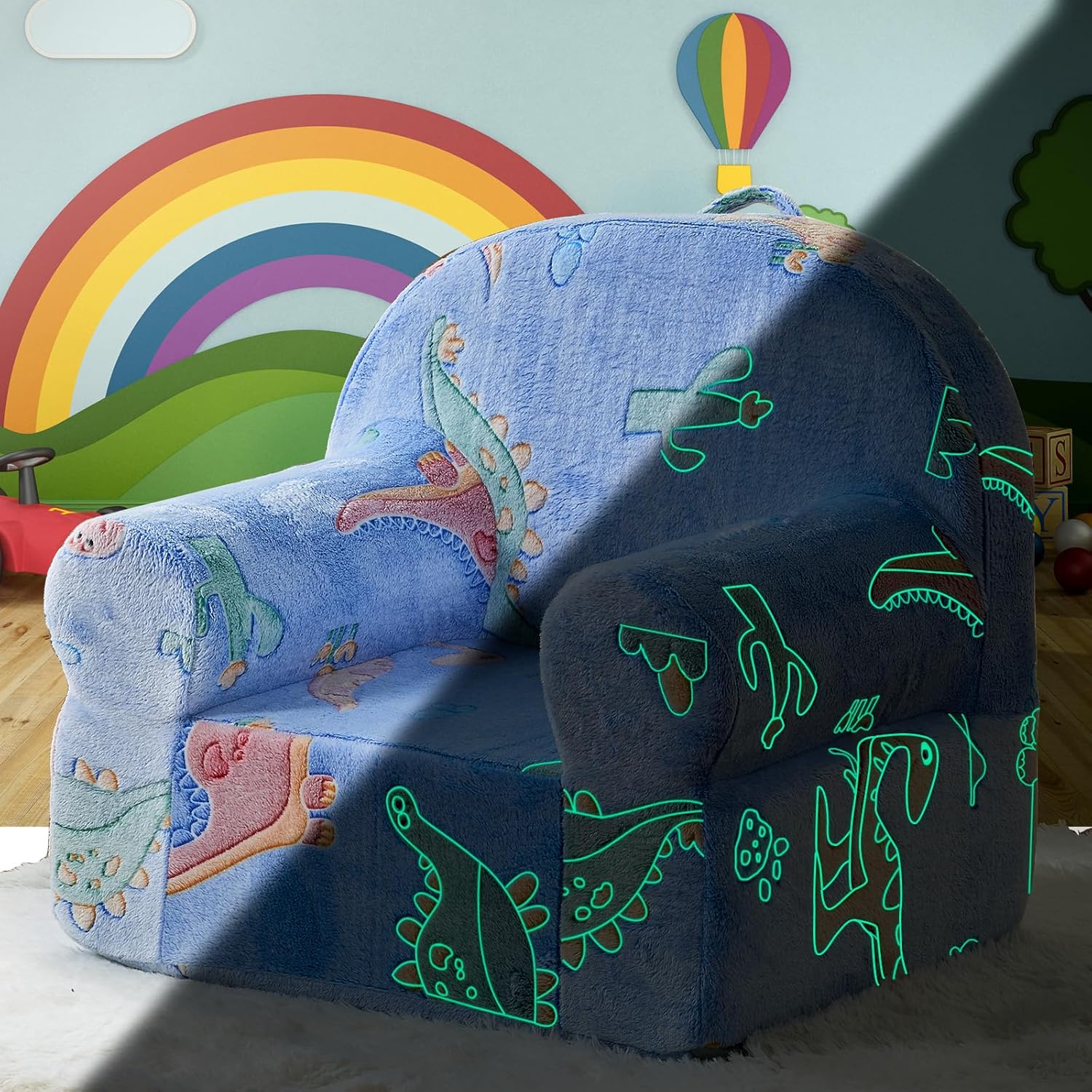 Glow in The Dark Dinosaur Toddler Plush Chair T1035