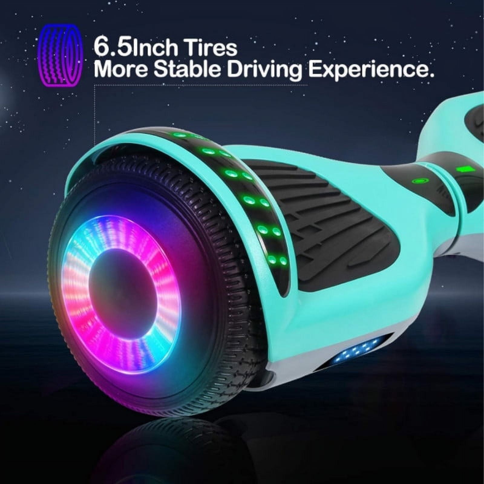 6.5 inch Off-Road All Terrain Hoverboard with LED Flash Wheels, Green Gray M825882
