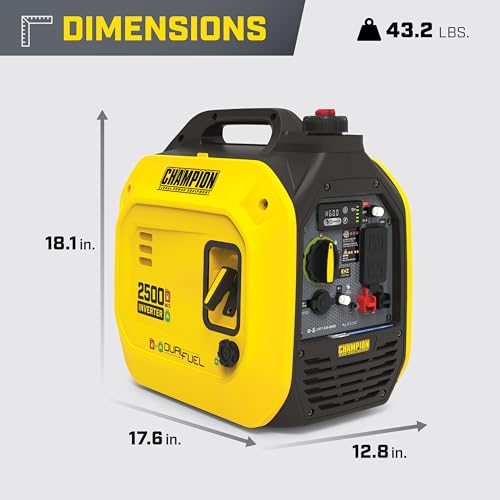 2500-Watt Dual Fuel Portable Inverter Generator Q40075