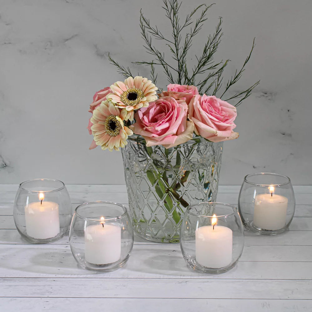 Set of 12 Votive Candle Holder Hurricane H8170