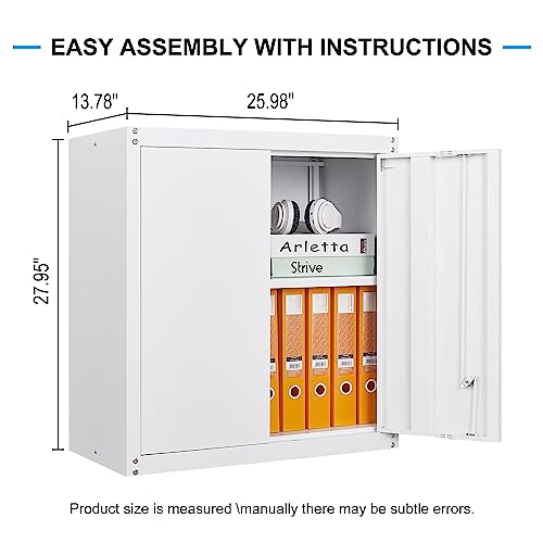 Metal Wall Cabinet with Doors and Adjustable Shelf U17725
